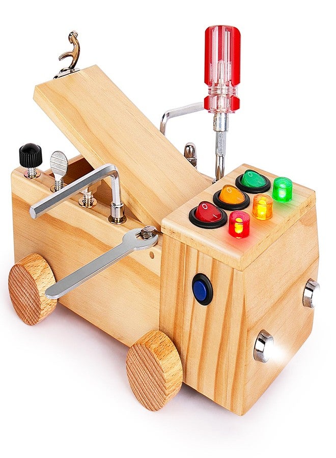 OAKJAR Montessori Schraubendreher Brett, Montessori Busy Board Spielzeug ab 2-6 Jahr, Montessori Activity Board Holzspielzeug Motorikspielzeug Lernspielzeug für Babys Kleinkinder Jungen Mädchen - Image 1